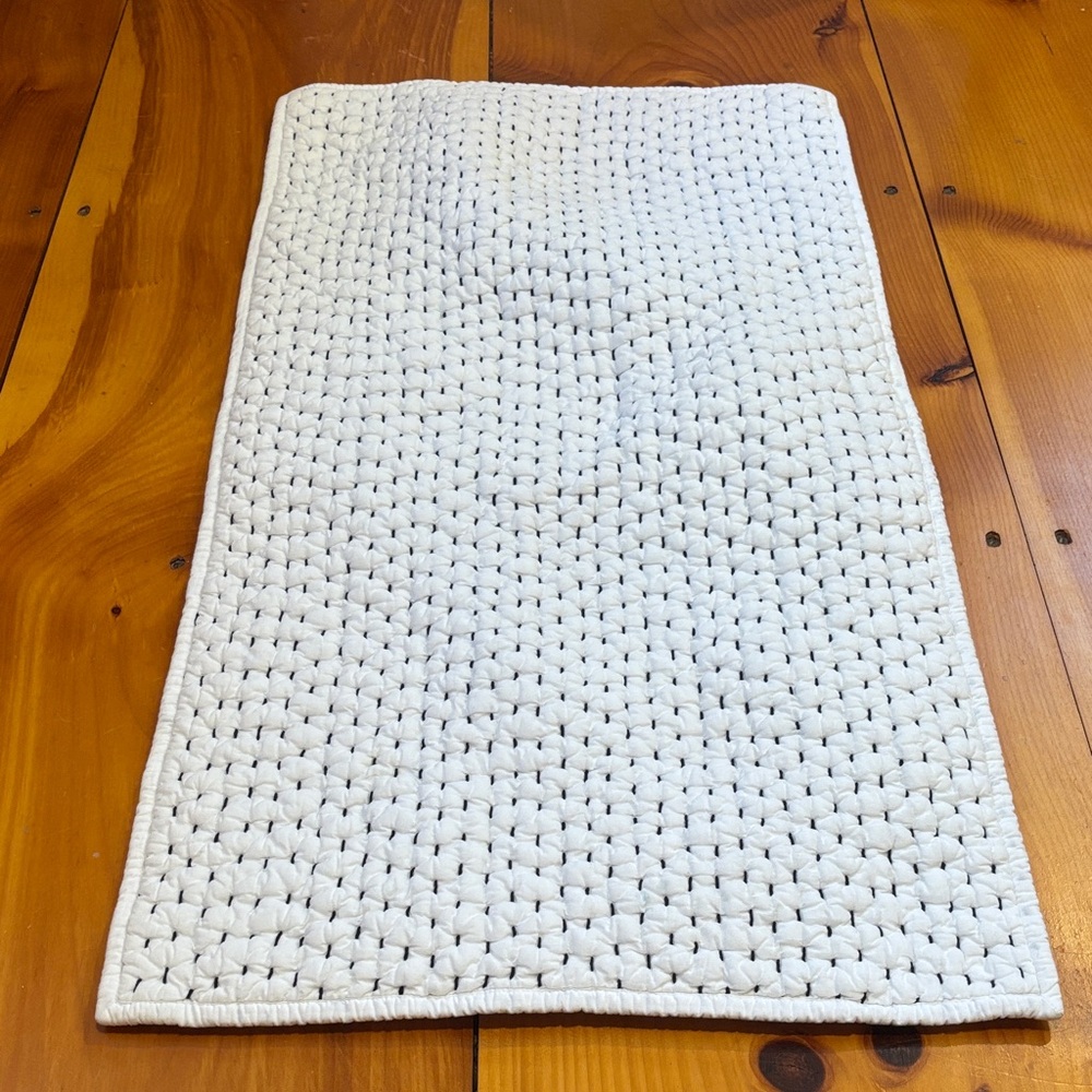 BROOKLINEN *King* White Pick Stitch Quilted Pillowcase 100% Cotton